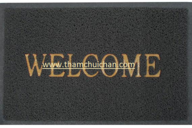 Thảm Nhựa Welcome Màu Ghi