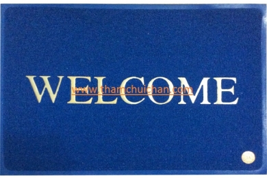 Thảm Chùi Chân Welcome Màu Xanh Dương