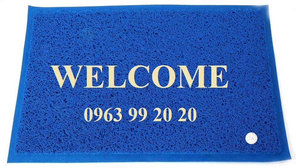 Welcome pvc màu xanh Welcome pvc màu xanh